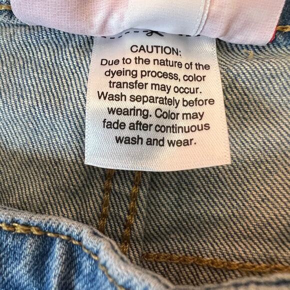 Isabel Maternity Side Panel Midi Light Wash Jean Shorts - Size 12/31 - NWT - Picture 6 of 8